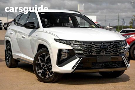White 2024 Hyundai Tucson Wagon Hybrid N Line (fwd)