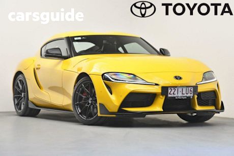Yellow 2023 Toyota Supra Coupe GTS +alcantara Seats