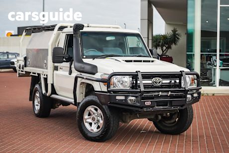 White 2019 Toyota Landcruiser Cab Chassis GXL (4X4)