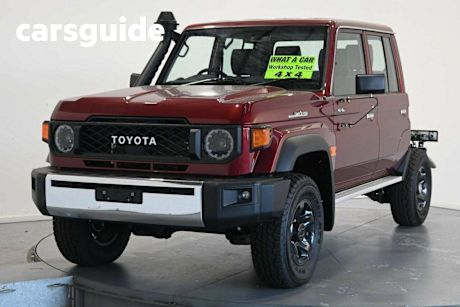 Red 2024 Toyota Landcruiser 70 Series Double Cab Chassis LC79 GXL