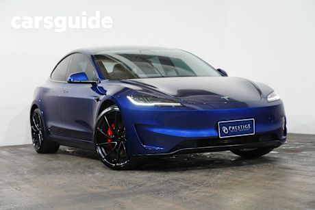 Blue 2024 Tesla Model 3 Sedan Performance