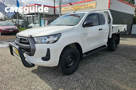 White 2021 Toyota Hilux X Cab Cab Chassis SR (4X4)