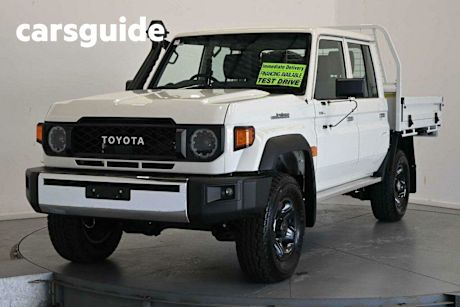White 2025 Toyota Landcruiser 70 Series Double Cab Chassis LC79 GXL + Diff Locks