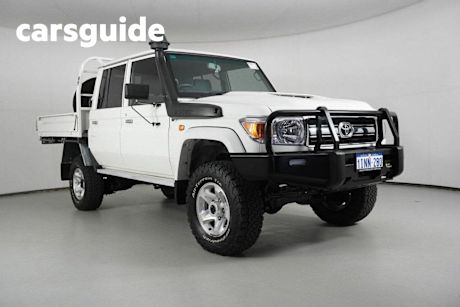 White 2020 Toyota Landcruiser Double Cab Chassis GXL (4X4)