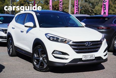 White 2015 Hyundai Tucson Wagon Highlander (awd)