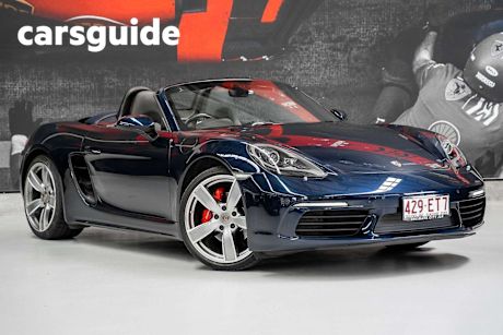 Blue 2017 Porsche 718 Roadster Boxster S