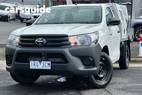 White 2019 Toyota Hilux Cab Chassis Workmate