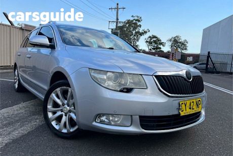 Silver 2010 Skoda Superb Wagon 125 TDI Elegance