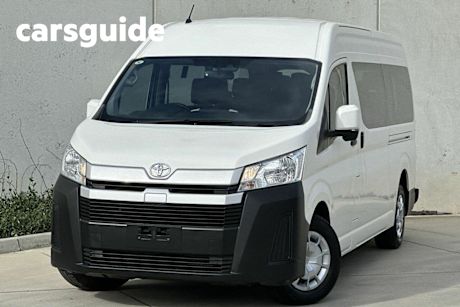 White 2019 Toyota Hiace Commercial
