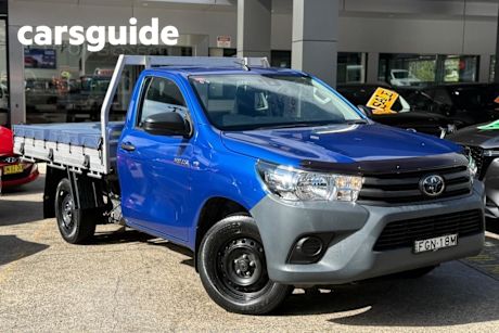 Blue 2020 Toyota Hilux Cab Chassis Workmate