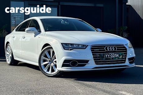 White 2015 Audi A7 Hatchback Sportback 3.0 TDI Quattro