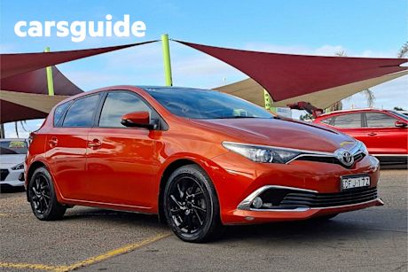 Orange 2016 Toyota Corolla Hatchback Ascent Sport