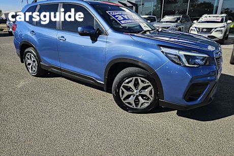 Blue 2021 Subaru Forester Wagon 2.5I (awd)
