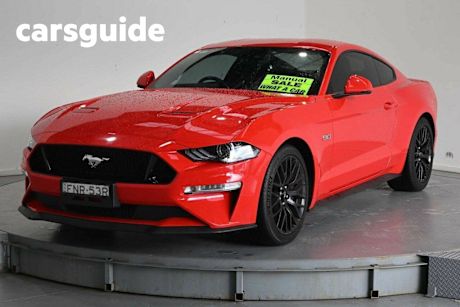 Red 2018 Ford Mustang Coupe Fastback GT 5.0 V8