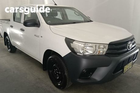 White 2017 Toyota Hilux Dual Cab Utility Workmate