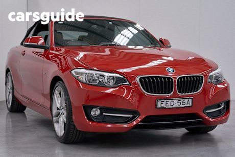 Red 2015 BMW 220I Convertible Sport Line
