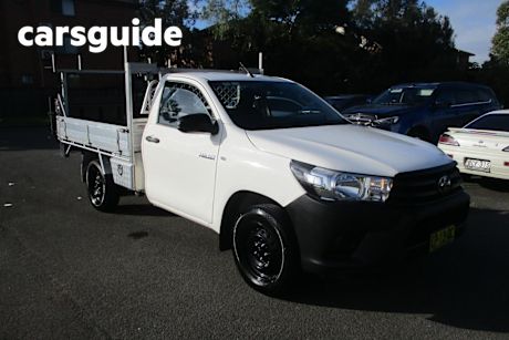 White 2019 Toyota Hilux Cab Chassis Workmate