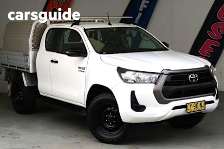 White 2020 Toyota Hilux X Cab Cab Chassis SR (4X4)