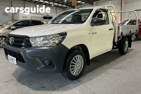 White 2018 Toyota Hilux Cab Chassis Workmate