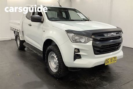 White 2023 Isuzu D-MAX Space Cab Chassis SX (4X4)