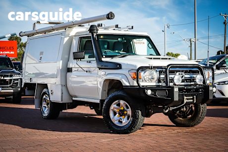 White 2018 Toyota Landcruiser Cab Chassis GXL (4X4)
