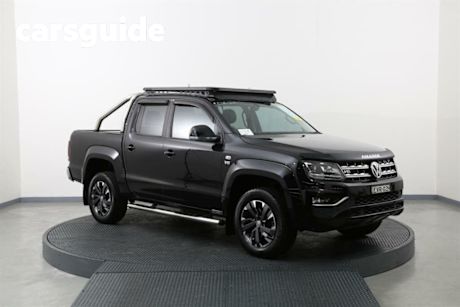 Black 2022 Volkswagen Amarok Dual Cab Utility TDI580 Highline 4Motion