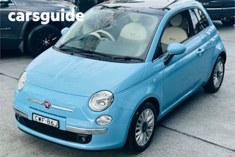 Blue 2014 Fiat 500 Hatchback Lounge