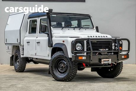 White 2015 Land Rover Defender Crew Cab Chassis 130 (4X4)