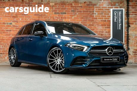 Blue 2021 Mercedes-Benz A35 Hatchback 4Matic