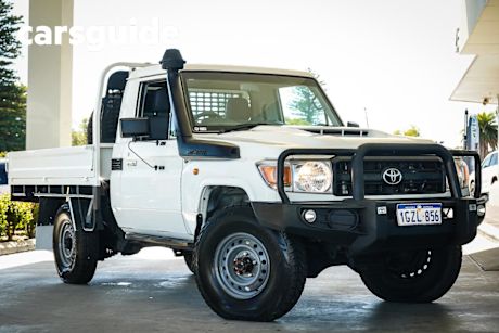 White 2020 Toyota Landcruiser Cab Chassis Workmate (4X4)