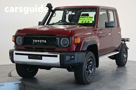 Red 2024 Toyota Landcruiser 70 Series Double Cab Chassis LC79 GXL