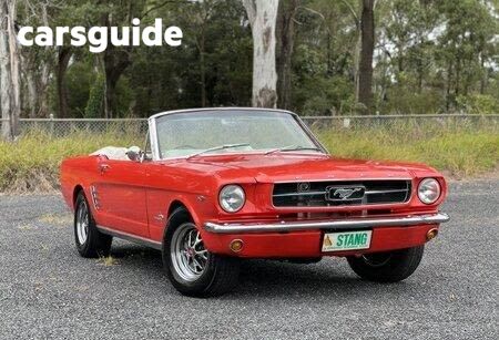 Red 1966 Ford Mustang Convertible