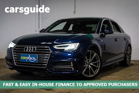 Blue 2018 Audi A4 Sedan 35 TFSI S Tronic S Line
