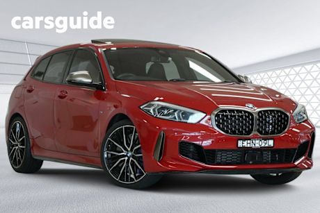 Red 2020 BMW M135I Hatchback Xdrive