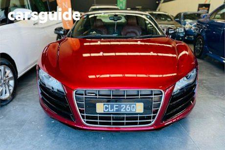 Red 2010 Audi R8 Convertible Spyder 5.2 FSI Quattro