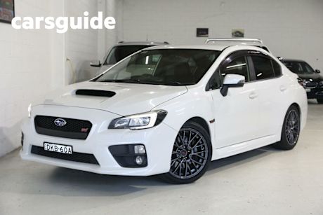 White 2016 Subaru WRX Sedan STI