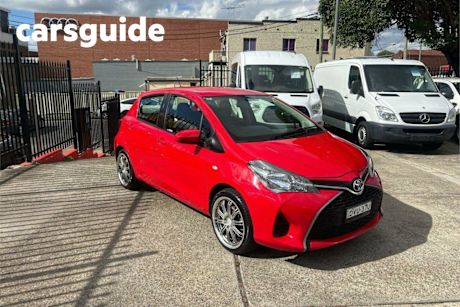 Red 2016 Toyota Yaris Hatchback Ascent