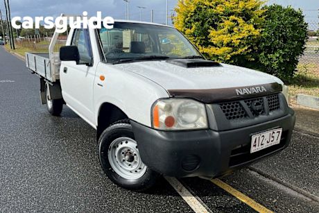 White 2009 Nissan Navara Ute Tray DX 4x2