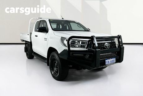 White 2020 Toyota Hilux X Cab Cab Chassis SR (4X4)