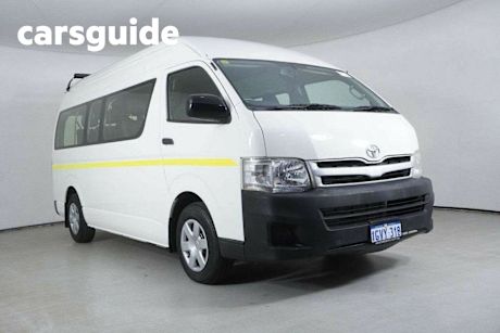 White 2012 Toyota Hiace Bus Commuter