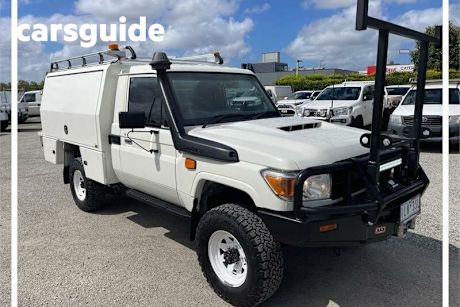 White 2017 Toyota Landcruiser Cab Chassis Workmate (4X4)