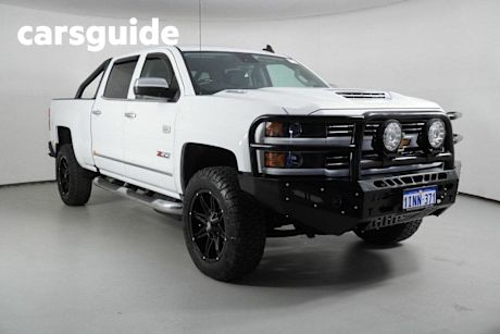 White 2019 Chevrolet Silverado Crew Cab Utility 2500HD LTZ Custom Sport Edt