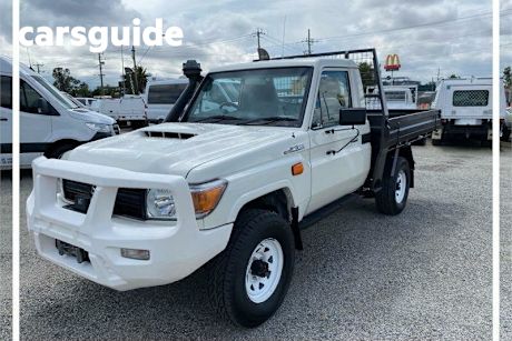 White 2018 Toyota Landcruiser Cab Chassis Workmate (4X4)