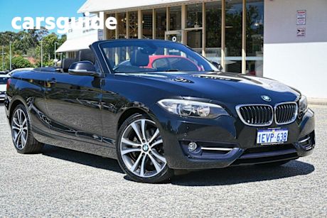 Black 2015 BMW 220I Convertible Sport Line