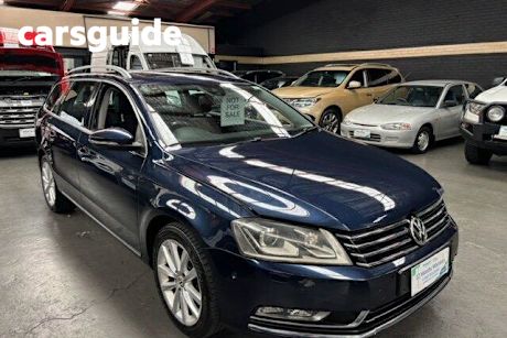 Blue 2013 Volkswagen Passat Wagon 125 TDI Highline