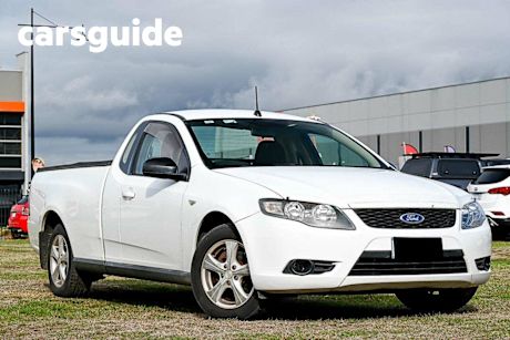 White 2010 Ford Falcon Ute Tray Ute Super Cab