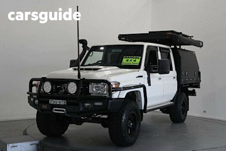 White 2021 Toyota Landcruiser 70 Series Double Cab Chassis GXL