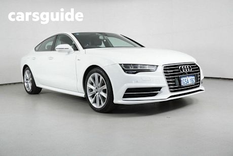 White 2015 Audi A7 Hatchback Sportback 3.0 TDI Quattro