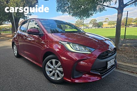 Red 2021 Toyota Yaris Hatchback SX Hybrid