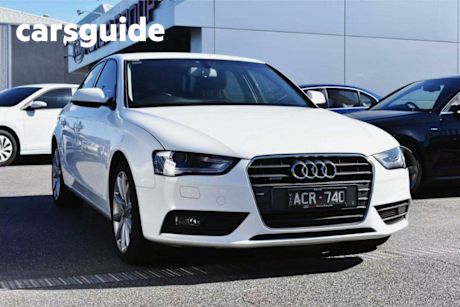 White 2014 Audi A4 Sedan 2.0 TDI Ambition Quattro